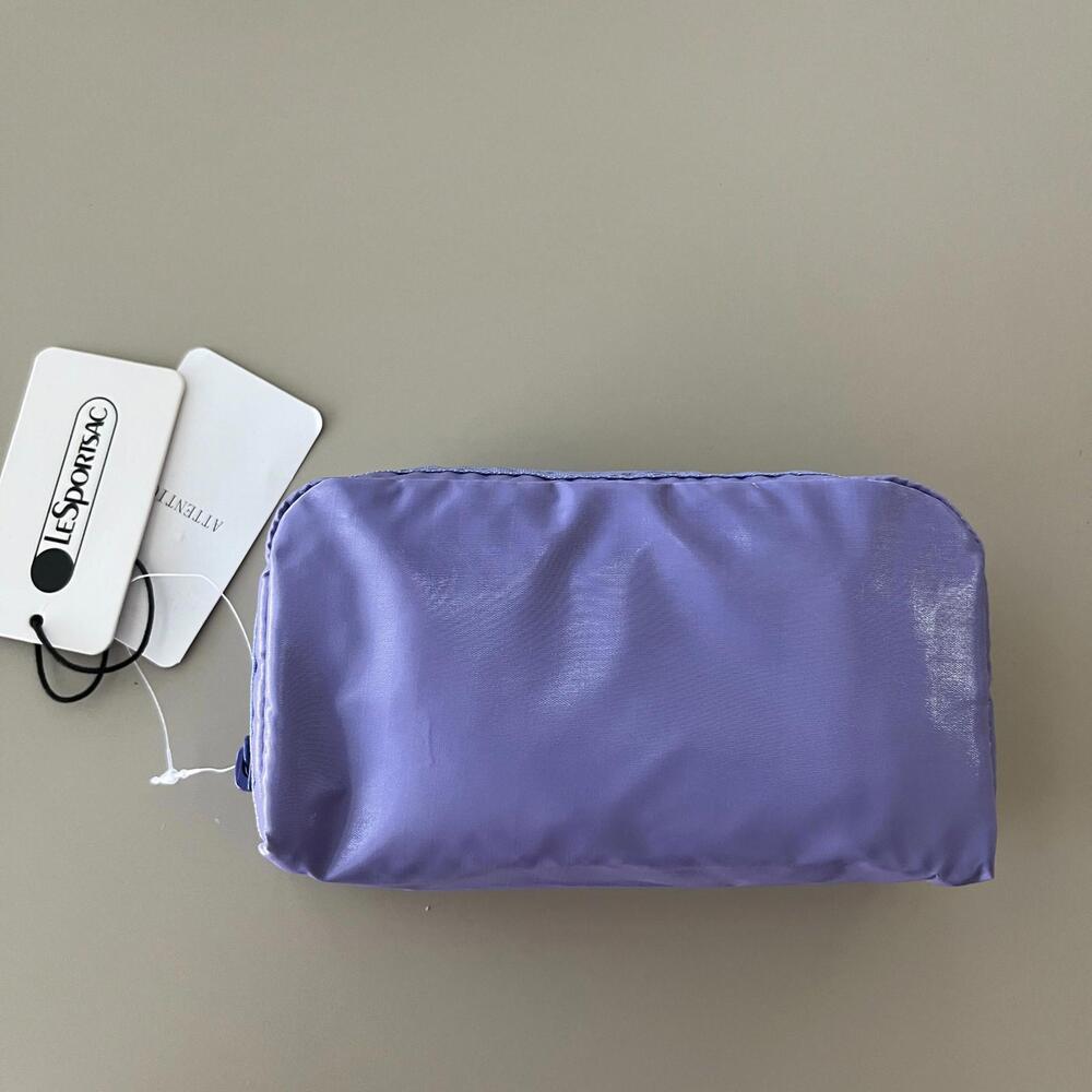 Lesportsac Shining Purple Rectangular Cosmetic Ba… - image 1